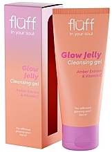 Очищающий гель для лица с экстрактом янтаря и витамином С - Fluff Glow Jelly Cleansing Gel — фото N1