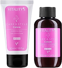 Набір для фарбованого волосся - Vitality's C&S Colore Chroma Kit Travel (shmp/100ml + h/mask/50ml) — фото N2