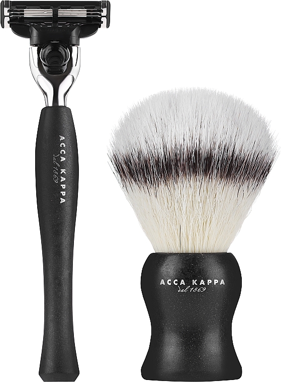 Набір для гоління - Acca Kappa Natural Style Set Nero (razor/1pc + brush/1pc) — фото N1