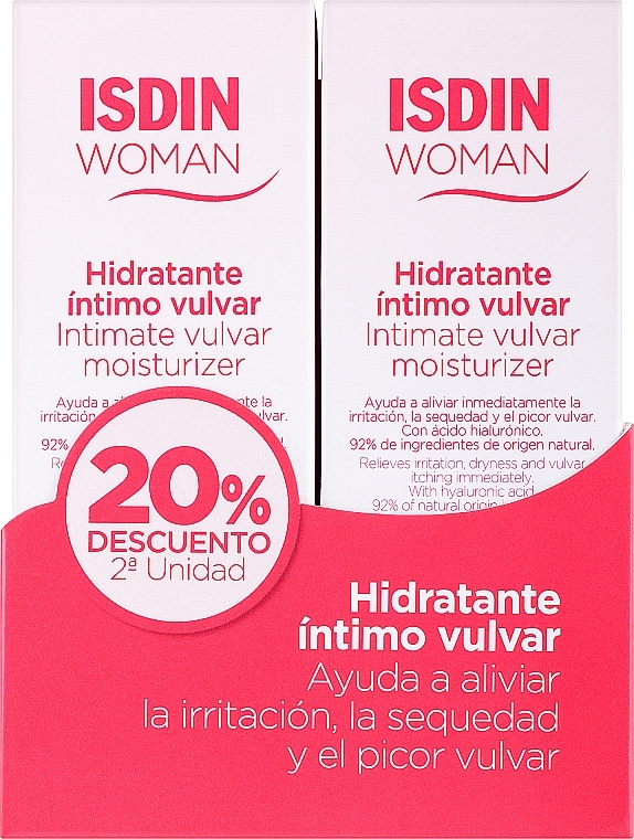 Набір - Isdin Woman Vulvar Intimate Moisturizer (intime/cr/2*30ml) — фото N1