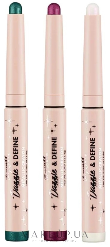 Набор теней для век - Barry M Dazzle & Define Metallic Crayons (eyeshadow/3х1.4 g) — фото Metallic Brights