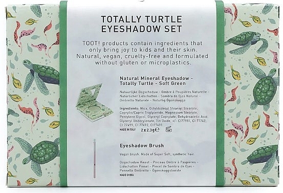 Набір - Toot! Totally Turtle Eyeshadow Box Set (eyesh/2,3g + brush/1pcs) — фото N3