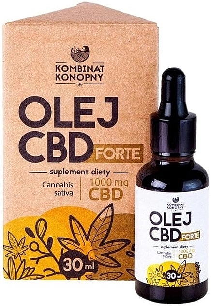 Конопляна олія - Kombinat Konopny Oil CBD Forte 1000 mg — фото N1