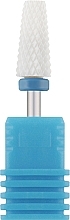 Фреза керамическая "Конус" 610124, синяя насечка - Nail Drill — фото N1