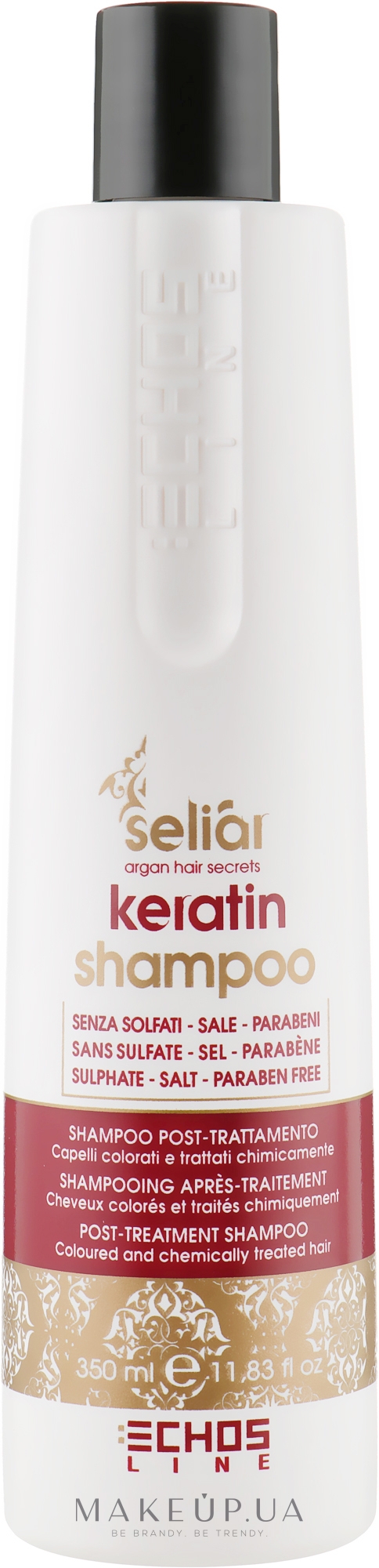 Кератиновый шампунь - Echosline Seliar Keratin Shampoo  — фото 350ml