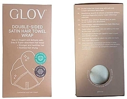 Двосторонній атласний рушник для волосся, бежевий - Glov Double-Sided Satin Hair Towel Wrap Beige — фото N1