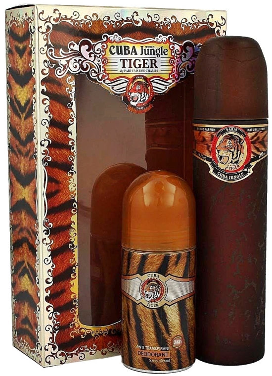 Cuba Jungle Tiger - Набор (edp 100ml + deo 50ml) — фото N1