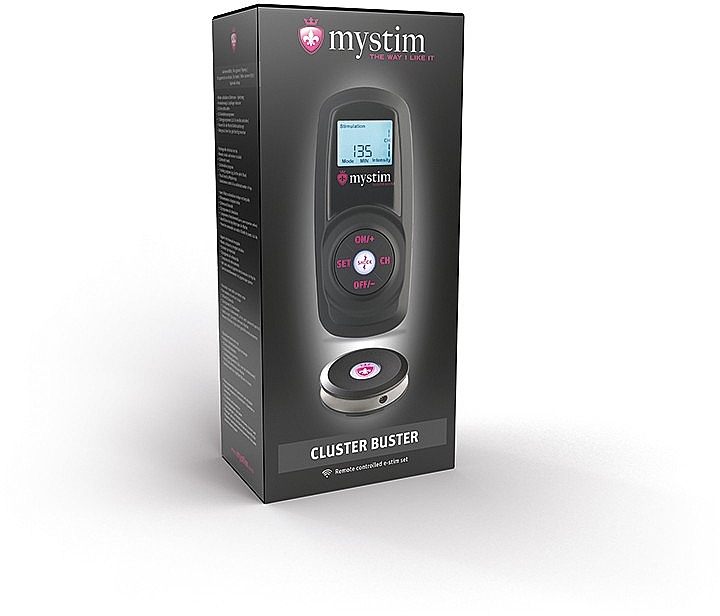 Электростимулятор с беспроводным управлением - Mystim Cluster Buster Wireless eStim Device Starter Kit — фото N2