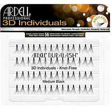 Набор пучковых ресниц - Ardell Duralash 3D Individuals Medium Black 75942 — фото N1