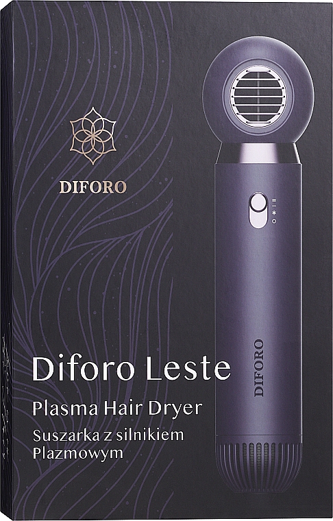 Фен для волос с плазменным двигателем - Diforo Leste Violet Blue Finish