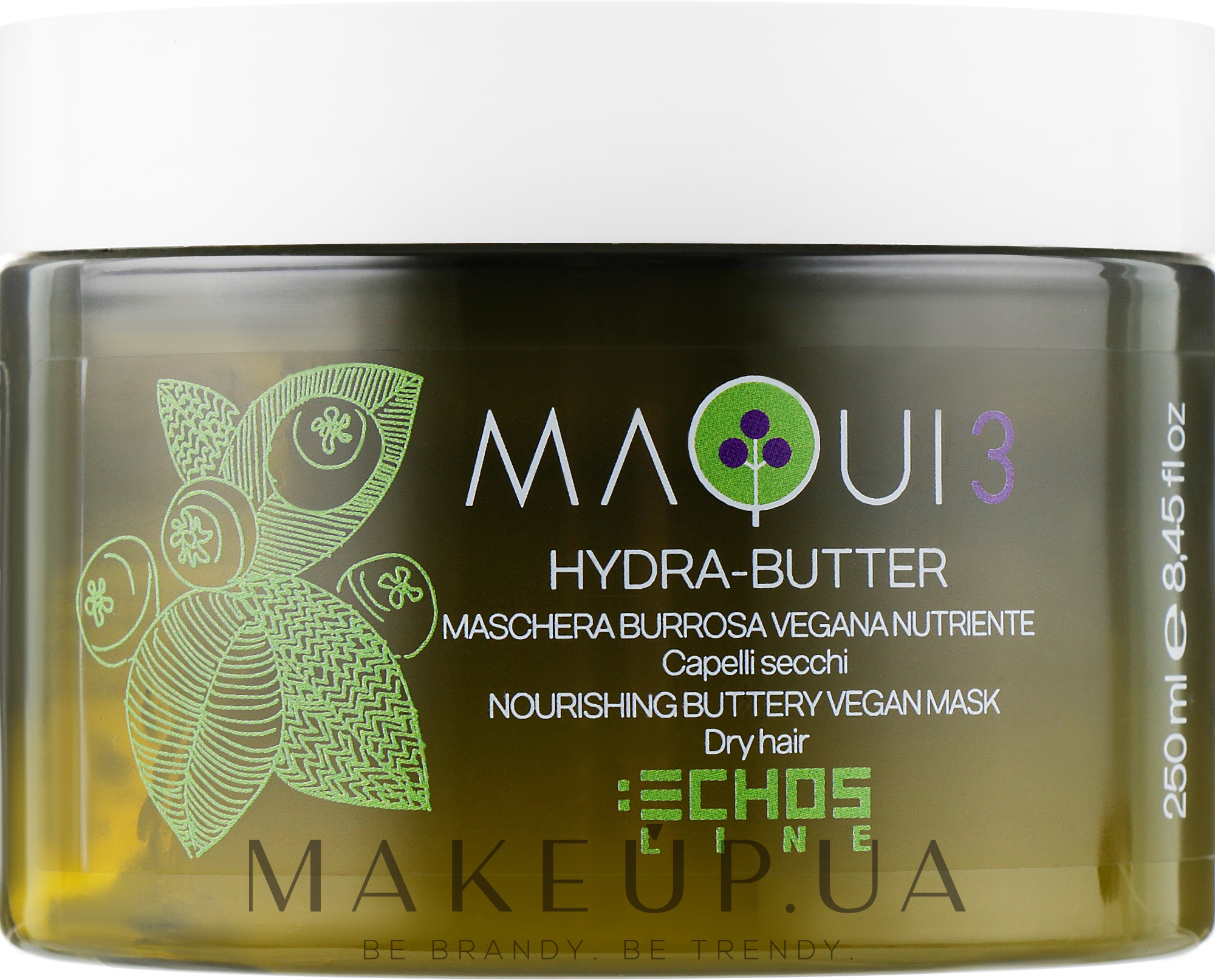 Питательная масляная маска для волос - Echosline Maqui 3 Nourishing Buttery Vegan Mask — фото 250ml
