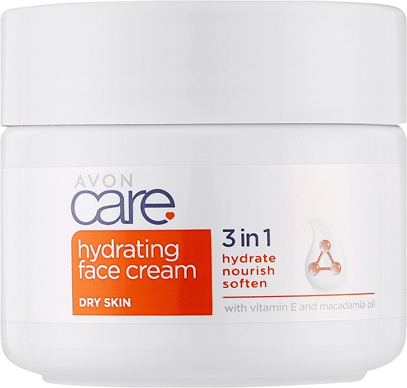 Зволожувальний крем для обличчя 3 в 1 для сухої шкіри - Avon Care Hydrating Face Cream 3 In 1 Dry Skin — фото N1