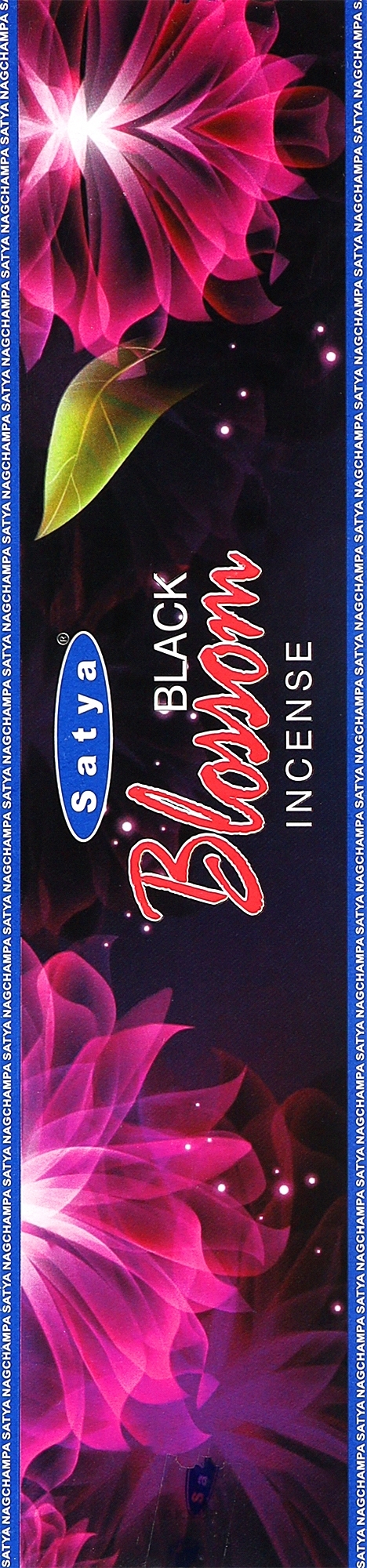 Благовония премиум "Чёрный Цветок" - Satya Black Blossom Premium Incense Sticks — фото 18g