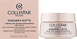 Нічний крем для обличчя та шиї - Collistar Rigenera Anti-Wrinkle Repairing Night Cream — фото N2