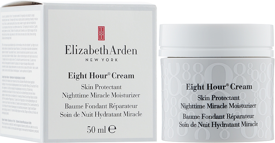 Ночной увлажняющий крем для лица - Elizabeth Arden Eight-Hour Cream Skin Protectant Nighttime Miracle Moisturizer — фото N2