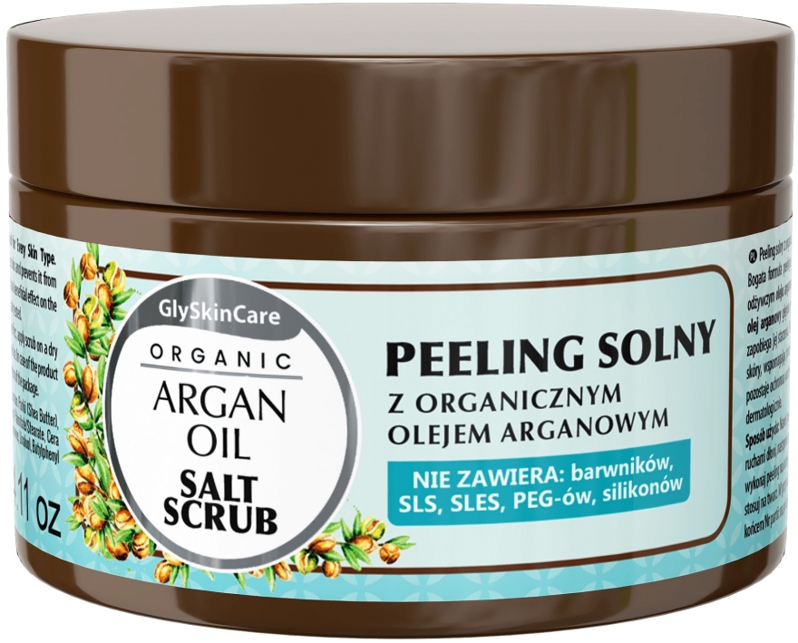 Сольовий пілінг з аргановою олією - GlySkinCare Argan Oil Salt Scrub — фото N1