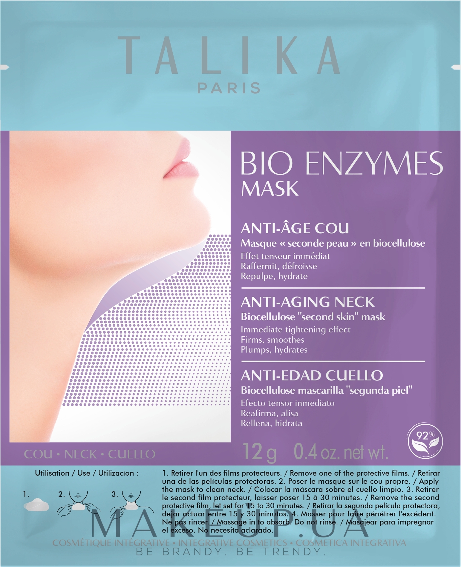 Маска для області шиї - Talika Bio Enzymes Mask Anti-Age — фото 12g