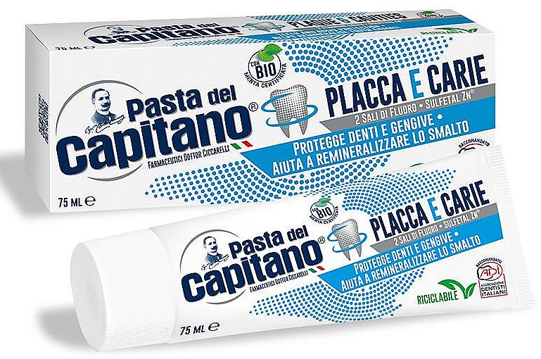 Зубная паста "Против кариеса и зубного налета" - Pasta Del Capitano Plaque & Cavities — фото N5