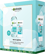 Духи, Парфюмерия, косметика Подарочный набор "Чистая Кожа" - Garnier Skin Naturals (f/wash/150ml + water/400ml)