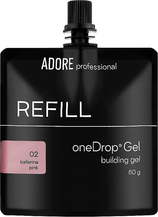 Гель для наращивания ногтей - Adore Professional oneDrop Gel Cover Building Gel Refill (сменный блок) — фото N1