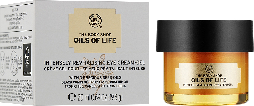 Відновлювальний крем-гель для шкіри навколо очей - The Body Shop Oils of Life — фото N1