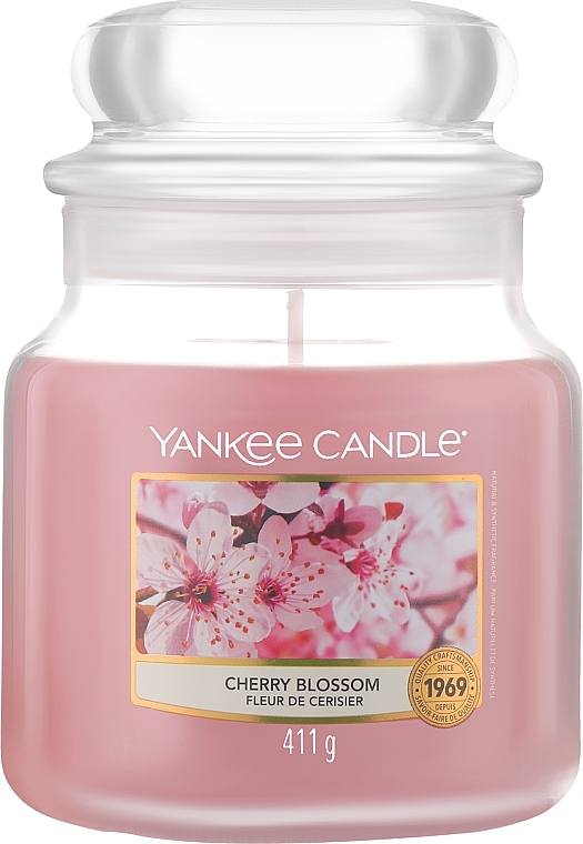 Свеча в стеклянной банке - Yankee Candle Cherry Blossom — фото N1