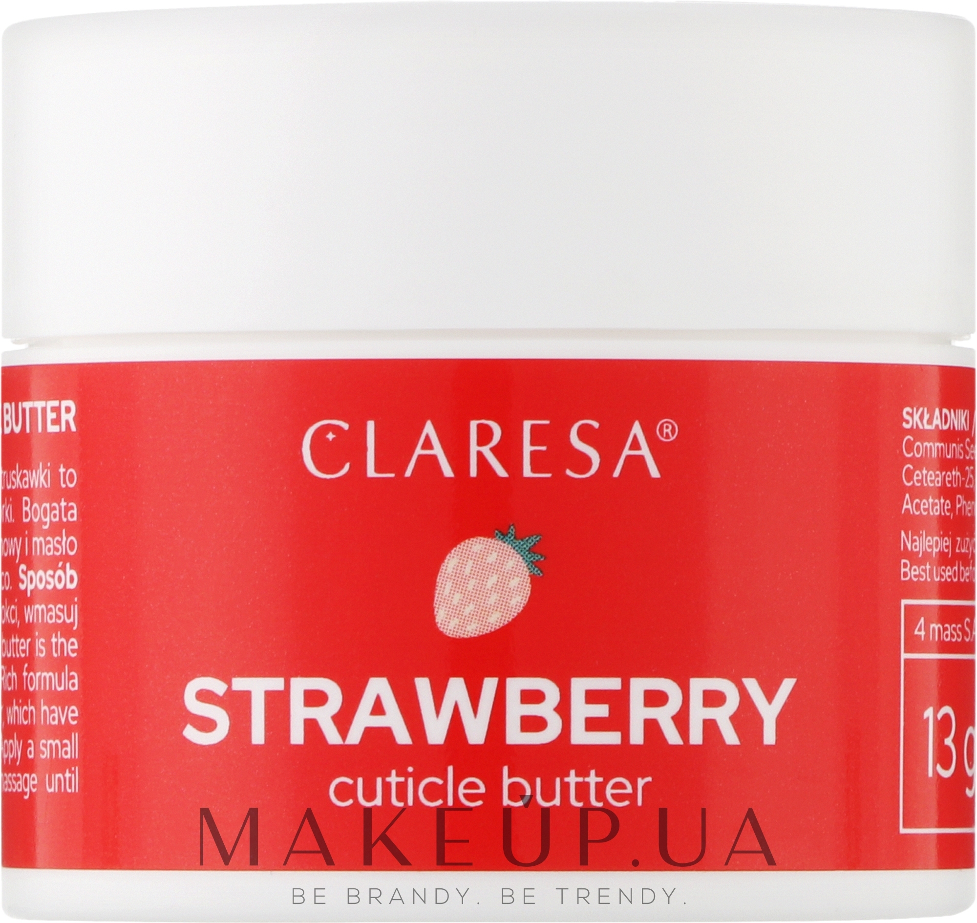 Олія для кутикули "Полуниця" - Claresa Strawberry Cuticle Butter — фото 13g
