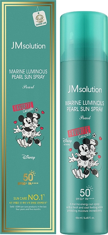Солнцезащитный спрей с жемчугом - JMSolution Marine Luminous Pearl Sun Spray Disney Couple Favorite SPF50+ PA+++  — фото N2