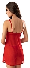 Полупрозрачная сорочка с кружевом "Angelina" red - Jasmine — фото N2