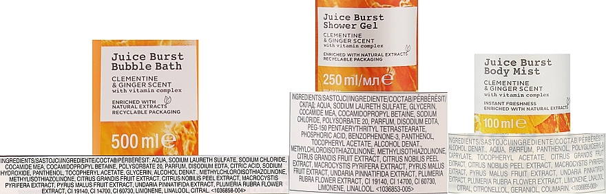 Набор "Взрыв сока" - Avon Senses Juice Burst (b/foam/500ml + sh/gel/250ml + spray/100ml) — фото N3