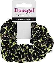Духи, Парфюмерия, косметика Резинка для волос FA-5835, зеленая с черным - Donegal