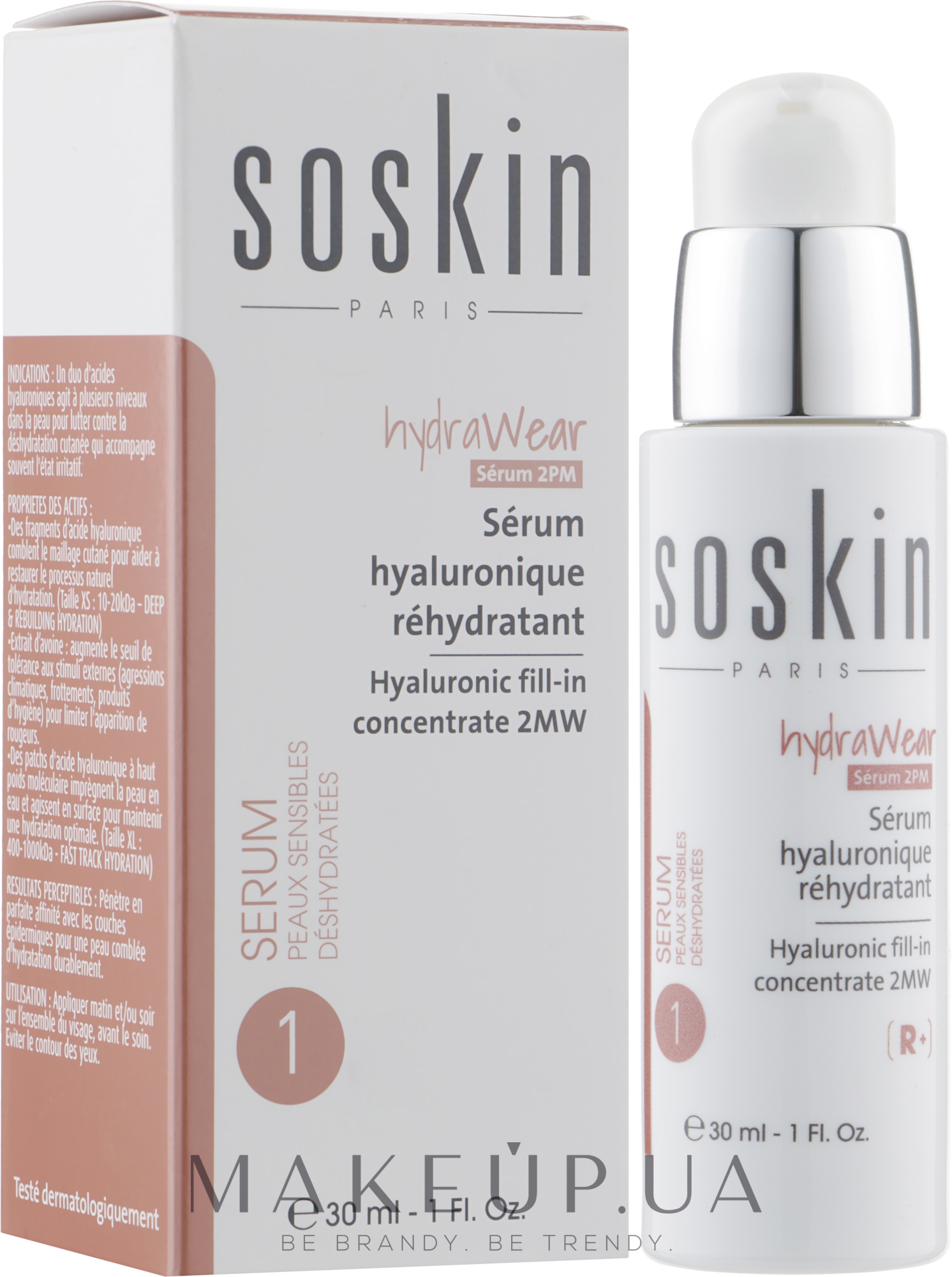 Гіалуроновий концентрат для обличчя - Soskin Hydrawear Serum Hyaluronic — фото 30ml