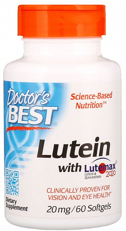 Лютеїн з Lutemax, 20 мг, м'які капсули - Doctor's Best — фото N1