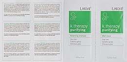 Парфумерія, косметика Набір пробників для жирного волосся - Lakme K.Therapy Purifying