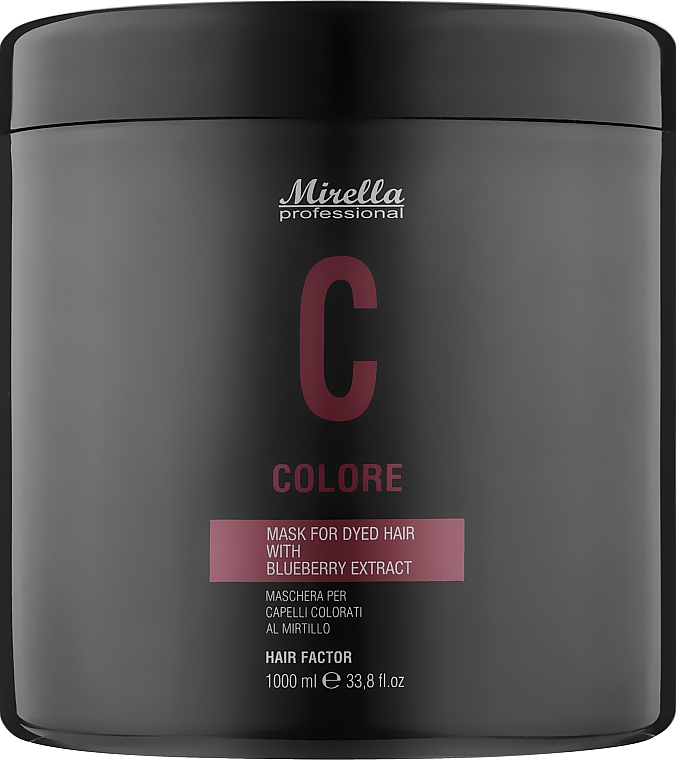 Маска для окрашенных волос с экстрактом черники - Mirella Hair Factor Colore Mask For Dyed Hair With Blueberry Extract — фото N2