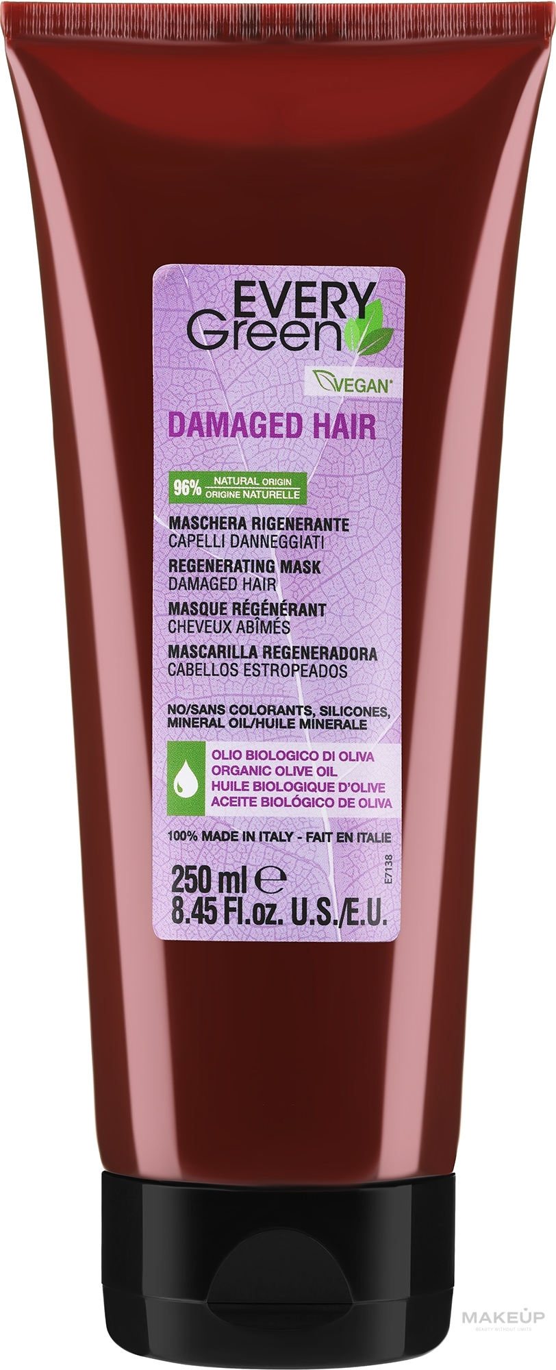 Маска відновлювальна - Dikson Every Green Damaged Hair Mask — фото 250ml