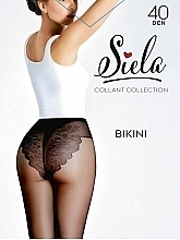 Колготки женские "Bikini", 40 Den, nero - Siela — фото N1