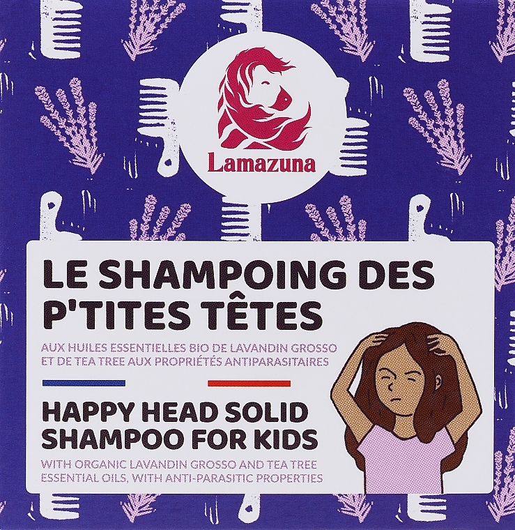 Твердий шампунь для дітей проти вошей - Lamazuna Happy Head Solid Shampoo For Kids — фото N1
