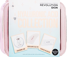 Духи, Парфюмерия, косметика Набор - Makeup Revolution Skincare The Hyaluronic Acid Skincare Gift Set (bag/1pc + headband/1pc + f/mass/1pc + f/ser/30ml)