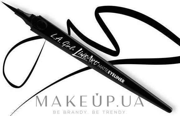 Підводка для очей - L.A. Girl Line Art Matte Eyeliner — фото GLE712 - Intense Black