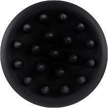 Щітка-шабер для шкіри голови CS04B, кругла, чорна - Cosmo Shop — фото N1