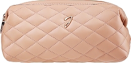Парфумерія, косметика Косметичка стьобана, A6129VT CUO, коричнева - Janeke Small quilted pouch, leather color