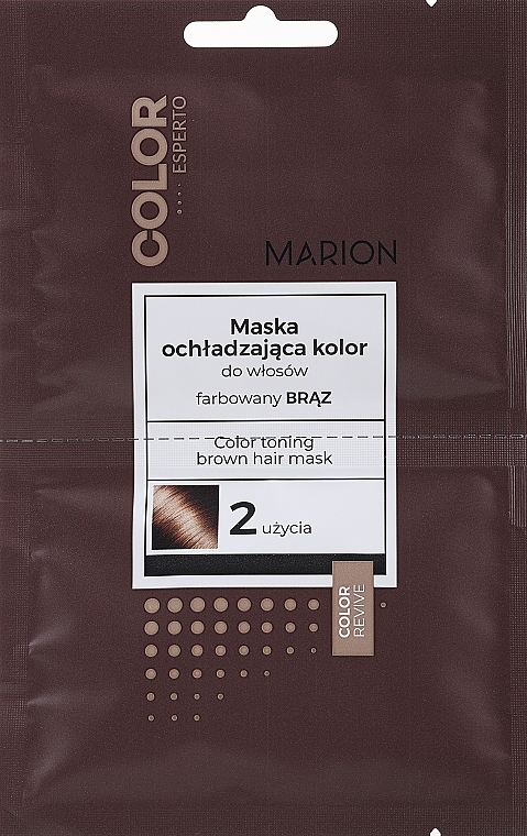 Тонирующая маска для окрашенных темных волос - Marion Color Esperto Color Toning Hair Mask For Dyed Brawn Hair (пробник) — фото N1