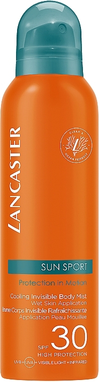 Солнцезащитный мист для тела - Lancaster Sun Sport Protection In Motion Cooling Invisible Mist SPF 30