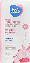 Духи, Парфюмерия, косметика Восковые полоски для депиляции тела - Body Natur Wax Strips for Body Sensitive Skin
