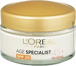 Дневной крем для зрелой кожи - L'Oreal Paris Age Specialist SPF 20Pro-Retinol Cream 45+ — фото N1