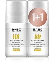 Парфумерія, косметика Набір - Babe Laboratorios Roll-On Deodorant Sensetive And Delicate Skin (deo/2x50ml)