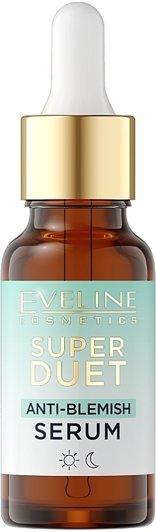 Сыворотка против несовершенств - Eveline Cosmetics Super Duet Anti-Blemish Serum 10% Zinc & Salicylic Acid — фото N2