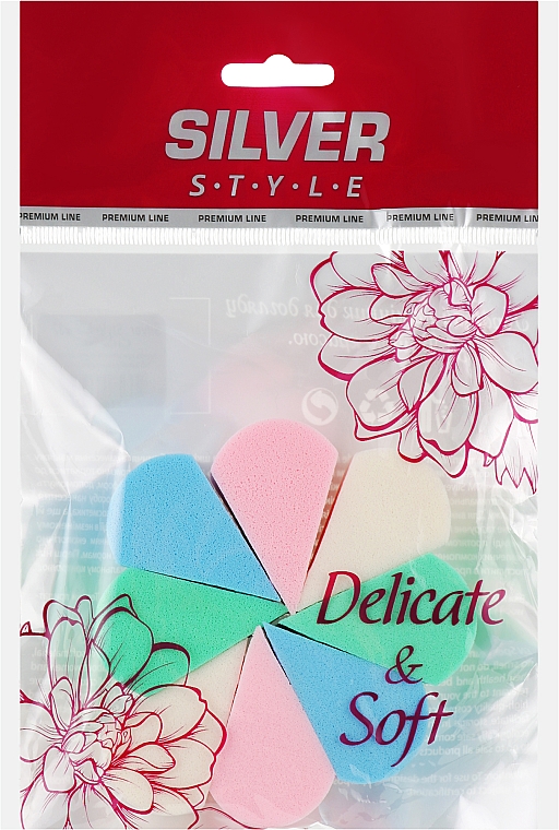 Спонж для макияжа 8в1 "Цветок", Sp-232 - Silver Style — фото N1