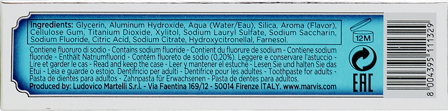 Зубная паста - Marvis Aquatic Mint — фото N3